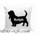 JDS Personalized Gifts Personalized Basset Hound Silhouette Throw Pillow JMSI2449